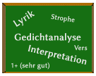 Gedichtanalyse und Gedichtinterpretation Wie schreibe ich eine Gedichtanalyse?