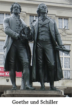 Johann Wolfgang von Goethe und Friedrich Schiller prägten praktisch im Alleingang die Literaturepoche des Sturm und Drangs