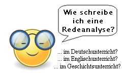 Redeanalyse schreiben: Deutschunterricht, Englischunterricht und Geschichtsunterricht